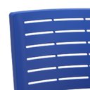 Ver imagem 7 de Kit 04 Cadeiras Empilhável Fixa Escritório Multiuso Base Preta Kimi P03 Azul - Lyam Decor