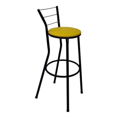 Banqueta Banco Alto Cozinha Alta Bar Bistro Area Americana:amarelo