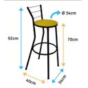 Ver imagem 4 de Banqueta Banco Alto Cozinha Alta Bar Bistro Area Americana:amarelo