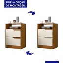Ver imagem 5 de Kit 2 Mesas de Cabeceira Sole Moderno 2 Gavetas MDP Cinamomo e Off White Albatroz Móveis