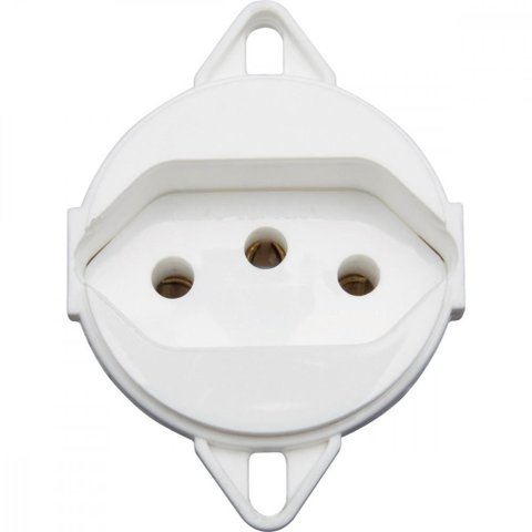 Tomada 2p+t para Tampa de Piso Tramontina 20 a 250 V Branca