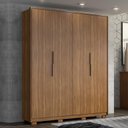 Ver imagem 2 de Guarda Roupa Casal Attore 4 Portas Amêndola com Pés - Demartêz