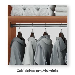Guarda-roupas Reflecta 100% Mdf Tuboarte 6 Portas 6 Gavetas C/ Kit de Espelhos e Pés - 5