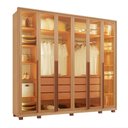 Ver imagem 4 de Guarda-roupas Reflecta 100% Mdf Tuboarte 6 Portas 6 Gavetas C/ Kit de Espelhos e Pés