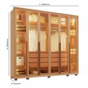 Ver imagem 2 de Guarda-roupas Reflecta 100% Mdf Tuboarte 6 Portas 6 Gavetas C/ Kit de Espelhos e Pés