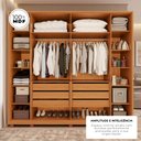 Ver imagem 5 de Guarda-Roupas Spectra 100% MDF 6 Portas 6 Gavetas c/ Kit de Espelhos e Pés