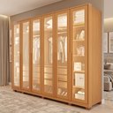 Ver imagem 1 de Guarda-Roupas Spectra 100% MDF 6 Portas 6 Gavetas c/ Kit de Espelhos e Pés