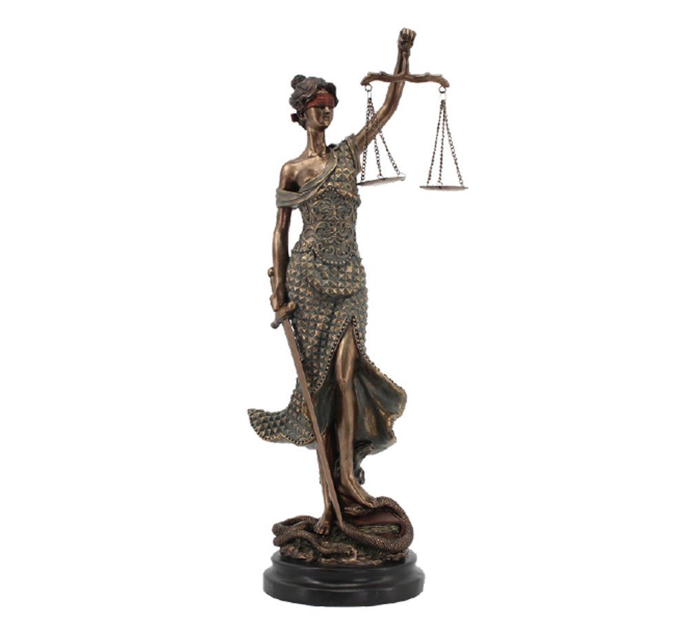 Escultura Decorativa Justiça de Resina Bronze 60cm NA0910 BTC - 1
