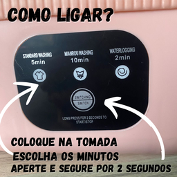 Mini Lavadora Portátil P/ Roupas Delicadas e Bebês Viagem Cor:roxo - 4