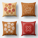 Ver imagem 1 de Kit 4 Capas de Almofadas Decorativas Terracota 45x45cm C/zíper