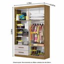 Ver imagem 6 de Guarda Roupa Casal Modulado 4 Portas Hercules 4 Portas 4 Gavetas Cinamomo com Off White