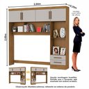 Ver imagem 3 de Guarda Roupa Casal Modulado 4 Portas Hercules 4 Portas 4 Gavetas Cinamomo com Off White