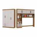 Ver imagem 2 de Guarda Roupa Casal Modulado 4 Portas Hercules 4 Portas 4 Gavetas Cinamomo com Off White
