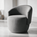Ver mais imagens de Poltrona Orgânica Decorativa Capri Linho Suave Design Redondo Luxo Leitura Sala Quarto Recepção Hall