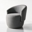 Ver imagem 6 de Poltrona Orgânica Decorativa Capri Linho Suave Design Redondo Luxo Leitura Sala Quarto Recepção Hall