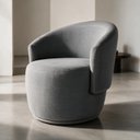 Ver imagem 1 de Poltrona Orgânica Decorativa Capri Linho Suave Design Redondo Luxo Leitura Sala Quarto Recepção Hall
