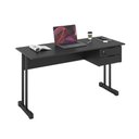 Ver imagem 3 de Mesa Escrivaninha Home Office Ecos 2 Gavetas - Preto - 120 Cm