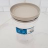 Pote Hermético Plástico Redondo com Tampa Para Biscoito Porta Mantimentos 1,6L Soprano Cinza - 2
