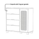 Ver imagem 6 de Comoda 4 Gavetas 1 Porta Mdf 81 Cm Clara Nature Decmade