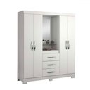 Ver imagem 6 de Guarda-roupa Infantil 4 Portas 3 Gavetas Essen com Espelho Flex Rosa/branco - Pnr Móveis