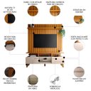 Ver imagem 3 de Painel para Tv 60 Pol 160cm e Bancada Amago H01 Cinamomo/off - Mpozenato