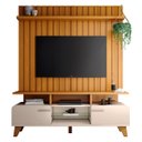 Ver imagem 1 de Painel para Tv 60 Pol 160cm e Bancada Amago H01 Cinamomo/off - Mpozenato