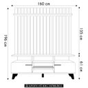 Ver imagem 4 de Painel para Tv 60 Pol 160cm e Bancada Amago H01 Cinamomo/off - Mpozenato