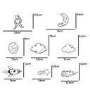 Ver imagem 6 de Adesivo Astronauta Espaço Foguete Nave Planetas Transparente Arte na Arte Adesivos Astronauta Transp