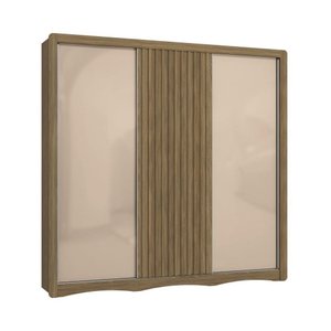 Guarda Roupa 3 Portas de Correr 4 Gavetas 240cm N576 Kappesberg - Nogueira/macadâmia