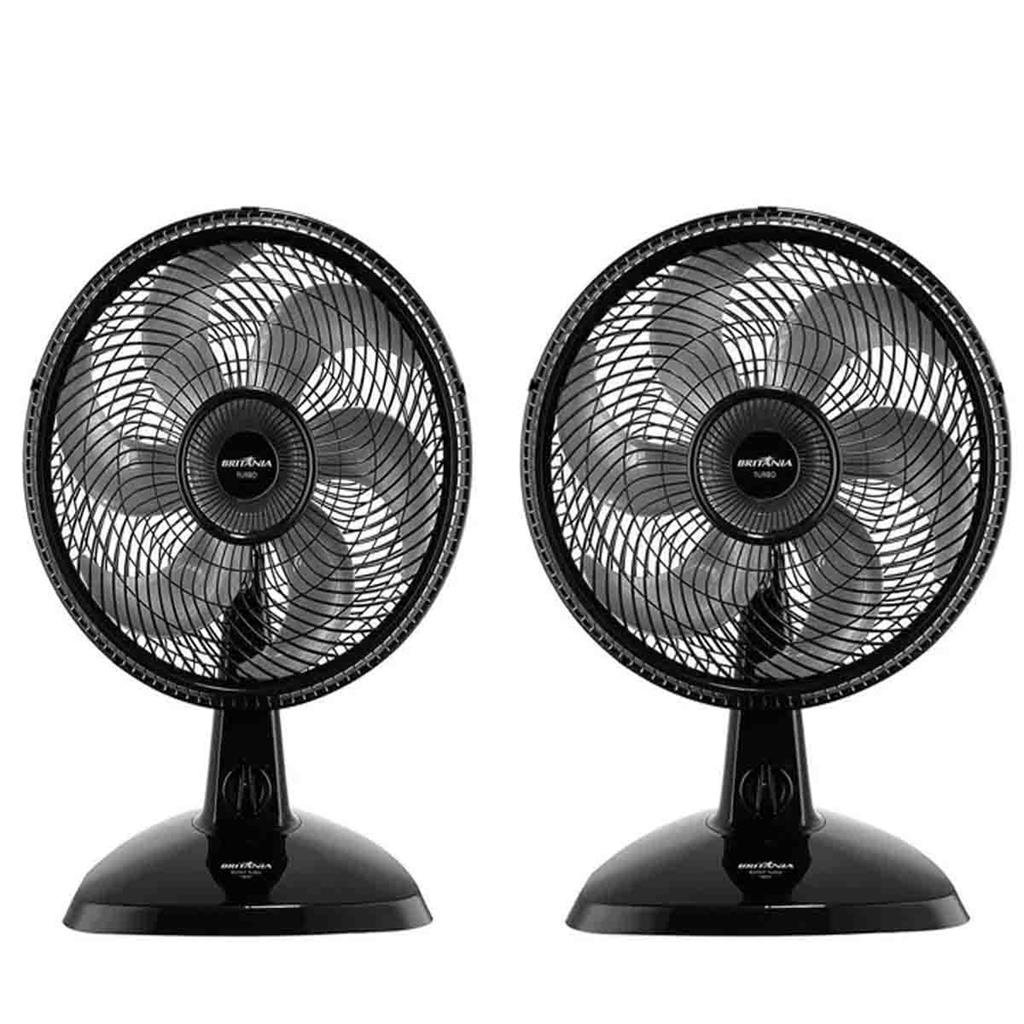 Kit 2 Ventilador De Mesa Britânia Bvt47 Turbo 140w 127v | MadeiraMadeira