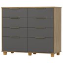 Ver imagem 1 de Cômoda Quarto 121cm 8 Gavetas Delmont Nature/alasca V02 - Mpozenato