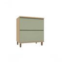 Ver imagem 1 de Balcão de Cozinha Domus 1 Porta 1 Gaveta MDF 80cm Verde UV com Tampo Luciane Móveis