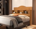 Ver imagem 1 de Cabeçeira Cama Queen Box Casal Vivian 100% Mdf C/ Nicho P/ Colchão 158 Cm - Basoto:nature