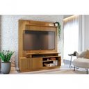 Ver imagem 1 de Painel para TV Ares 75" 160cm MDF MDP com Porta de Correr Marrom Madetec Móveis