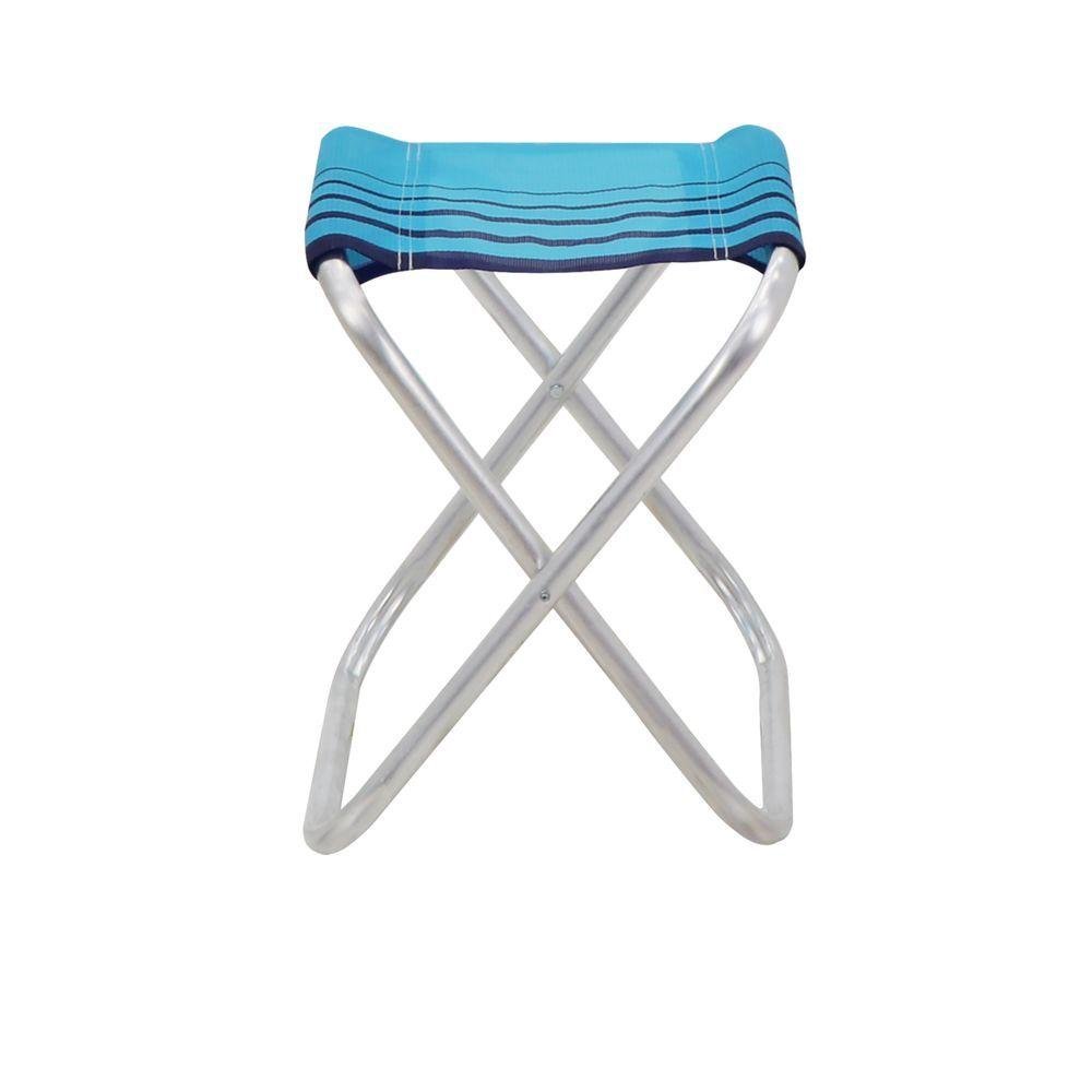 Banqueta de Praia Tramontina Fiji em Alumínio com Assento Azul - 4