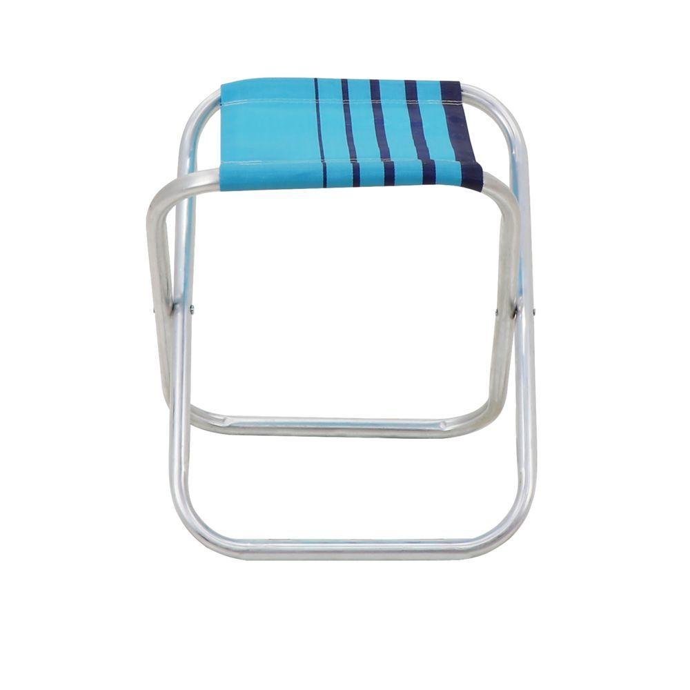 Banqueta de Praia Tramontina Fiji em Alumínio com Assento Azul - 5