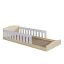 Ver imagem 2 de Cama Infantil de Chão Montessoriana de Solteiro Menino Menina com Colchão e Grade Proteção