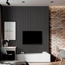 Ver imagem 1 de Papel de Parede Madeira Ripada MDF Soft - Várias Cores - Chumbo