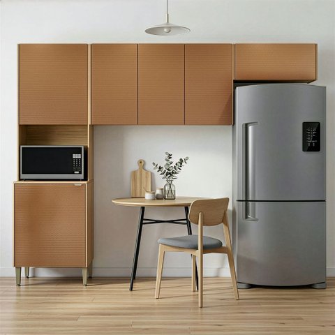 Armário de Cozinha Compacta 6 Portas 1 Nicho Surya