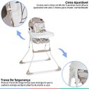 Ver imagem 4 de Cadeira Alta De Bebe Para Alimentação Refeição Até 23 Kg Nick Panda Galzerano