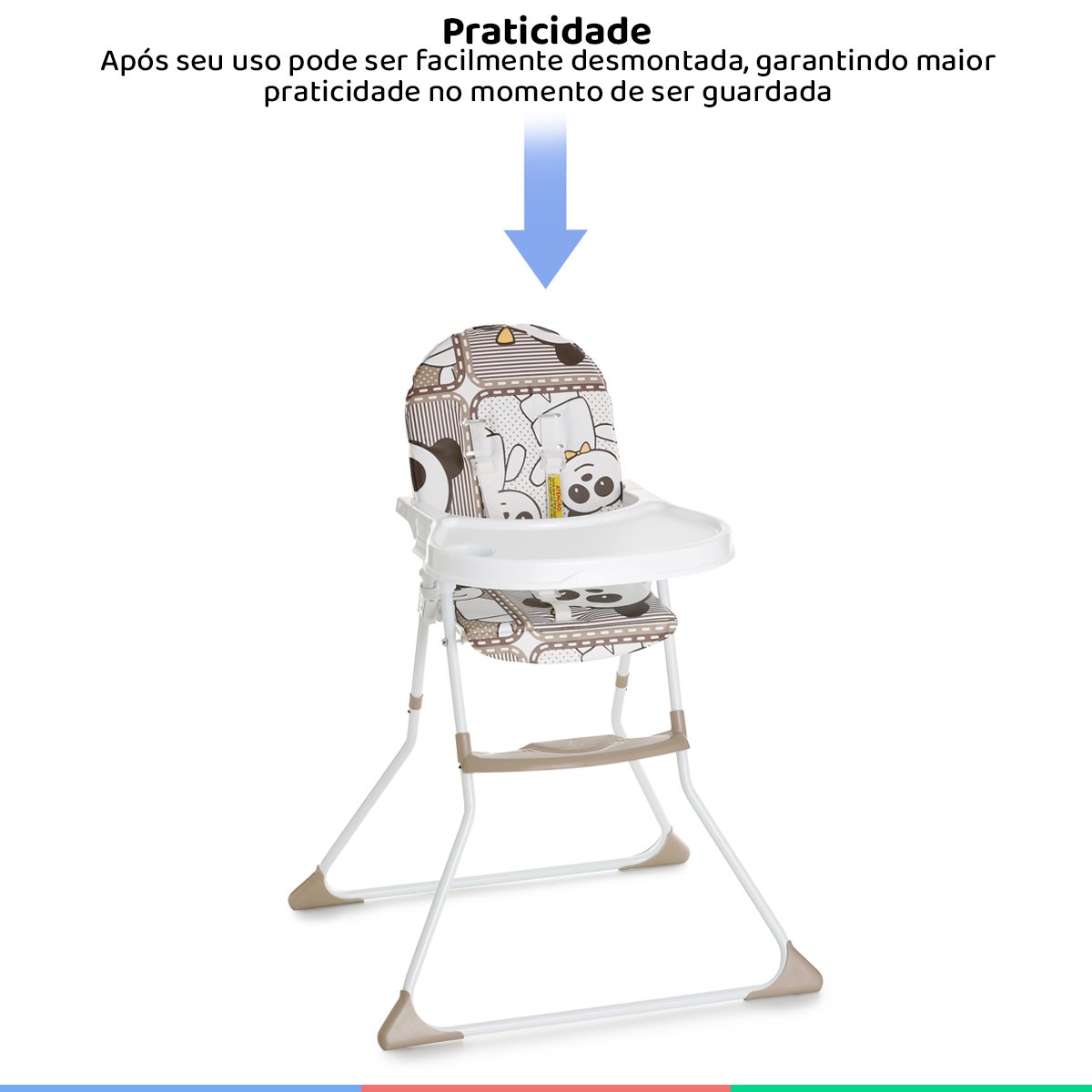 Cadeira Alta De Bebe Para Alimentação Refeição Até 23 Kg Nick Panda Galzerano - 3