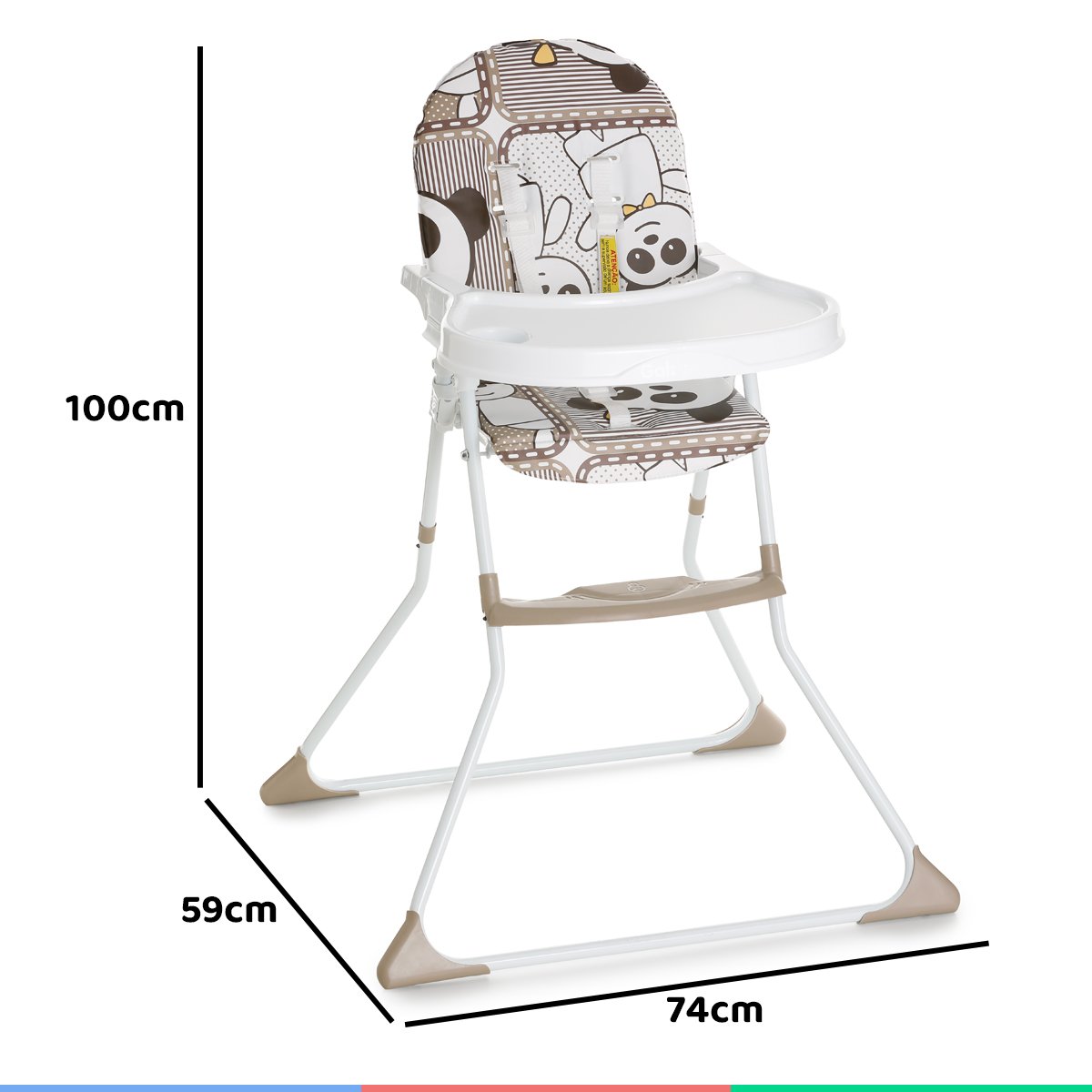 Cadeira Alta De Bebe Para Alimentação Refeição Até 23 Kg Nick Panda Galzerano - 6