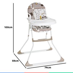 Cadeira Alta De Bebe Para Alimentação Refeição Até 23 Kg Nick Panda Galzerano - 6