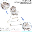 Ver imagem 2 de Cadeira Alta De Bebe Para Alimentação Refeição Até 23 Kg Nick Panda Galzerano