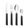 Jogo de Talheres Inox 24 Peças Faqueiro Martinazzo Preto Garfo Faca Colher e Colherinha - 1