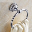 Ver imagem 1 de Pendurador de Toalha Argola Vintage Retrô Cromado com Porcelana