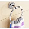 Pendurador de Toalha Argola Vintage Retrô Cromado com Porcelana - 2