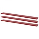 Ver imagem 2 de Kit 3 Prateleiras 70 X 15cm Vermelha Suporte Invisível
