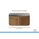 Ver imagem 6 de Guarda Roupa 2 Portas 3 Gavs Thor N. Horizonte Cinamo