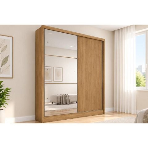 Guarda Roupa 2 Portas 3 Gavs Thor N. Horizonte Cinamo